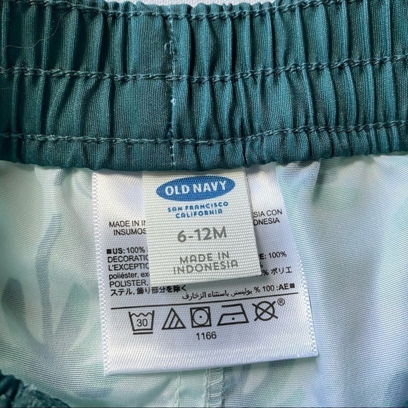 OLD Navy Baby Boys Palm Tree Swimming Trunks Size 6-12 Months - Picture 4 of 5